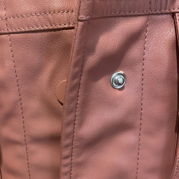 Zara Pink Oversized Faux Leather Jacket - Picture 10 of 10